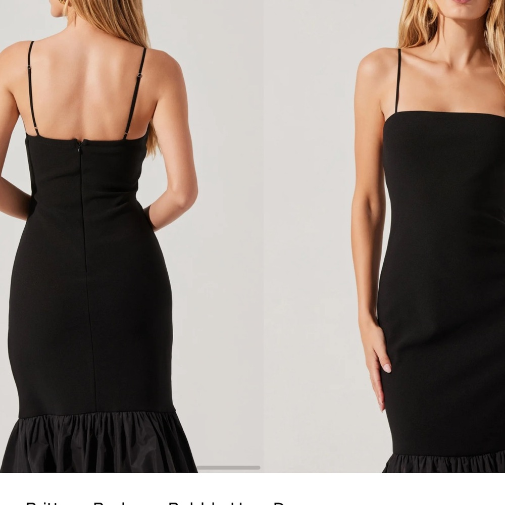 Elegant Black Spaghetti Strap Dress